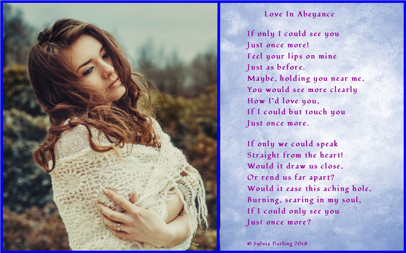 A young woman in wistful thought.